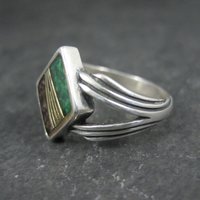 Vintage Sterling Inlay Ring Size 7 Carolyn Pollack Relios