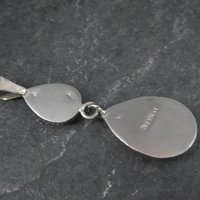 Long Mexican Sterling Howlite Pendant Vintage