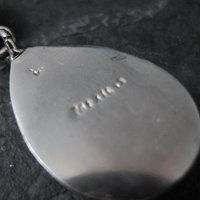 Long Mexican Sterling Howlite Pendant Vintage
