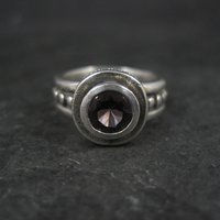 Estate Sterling Amethyst Ring Size 4.5