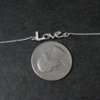 Sterling Silver Love Bracelet Dainty 7-8 Inches Estate Jewelry