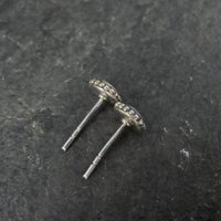 Vintage 6mm Sterling Silver Opal Stud Earrings