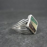 Vintage Sterling Inlay Ring Size 7 Carolyn Pollack Relios