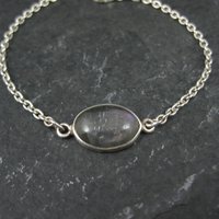 Purple Labradorite Bracelet Sterling Silver