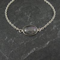 Purple Labradorite Bracelet Sterling Silver