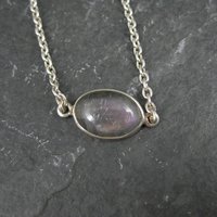 Purple Labradorite Bracelet Sterling Silver