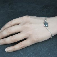 Purple Labradorite Bracelet Sterling Silver