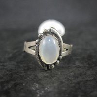 Vintage Southwestern Sterling Mother of Pearl Ring Sizes 6-6.5