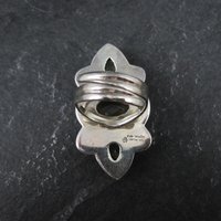 Large Estate Citrine Crescent Moon Ring Adjustable Size 8