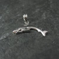 Tiny Sterling Silver Shark Pendant