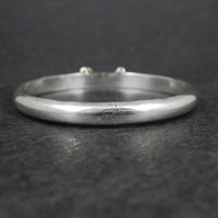 Simple Sterling Silver Hinged Bangle Bracelet 7"