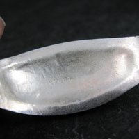 Small Alpaca Silver Abalone Flower Bangle Bracelet 5"