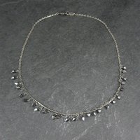Vintage Bellagio Crystals Hematite Necklace 16"