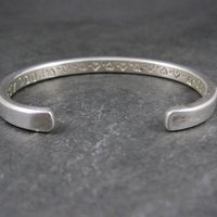 Simple Heavy Sterling Silver Cuff Bracelet 6" Southwestern Silver