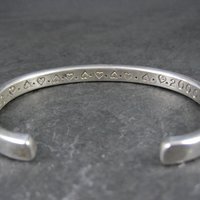 Simple Heavy Sterling Silver Cuff Bracelet 6" Southwestern Silver
