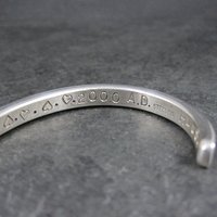 Simple Heavy Sterling Silver Cuff Bracelet 6" Southwestern Silver