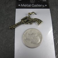 Revolver Pendant Charm by Metal Gallery