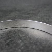 Simple Sterling Silver Hinged Bangle Bracelet 7"