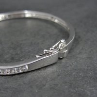 Estate Cubic Zirconia Bangle Bracelet 7.25"