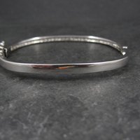 Estate Cubic Zirconia Bangle Bracelet 7.25"