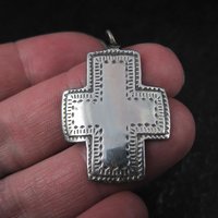 Vintage Sterling Silver Cross Pendant