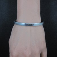 Simple Heavy Sterling Silver Cuff Bracelet 6" Southwestern Silver
