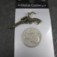 Revolver Pendant Charm by Metal Gallery