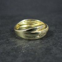 Vermeil Sterling Silver Crossover Ring Size 7.5