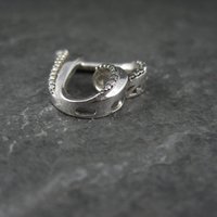 Sterling Silver Black & White Diamond Heart Pendant