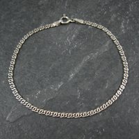 Dainty Sterling Chain Bracelet Italian Silver 7 Inches