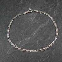 Dainty Sterling Chain Bracelet Italian Silver 7 Inches