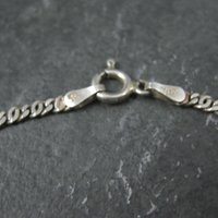 Dainty Sterling Chain Bracelet Italian Silver 7 Inches