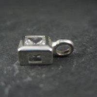 Small Sterling Cz Solitaire Pendant