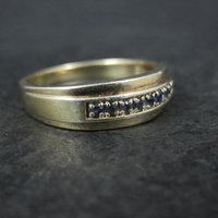Mens Vermeil Sterling Sapphire Ring Size 13
