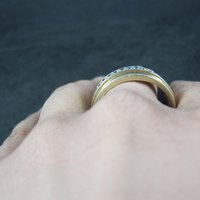 Mens Vermeil Sterling Sapphire Ring Size 13