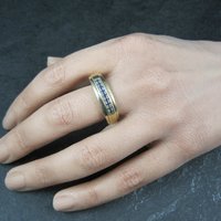 Mens Vermeil Sterling Sapphire Ring Size 13