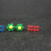 1990s Avon Interchangeable Flower Stud Earrings