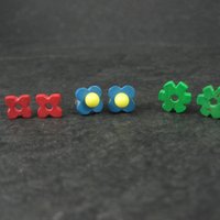 1990s Avon Interchangeable Flower Stud Earrings