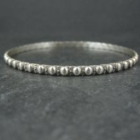 Vintage Sterling Bangle Bracelet 7.5"