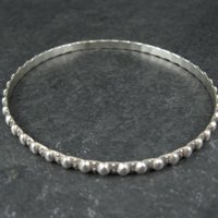 Vintage Sterling Bangle Bracelet 7.5"