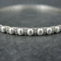 Vintage Sterling Bangle Bracelet 7.5"