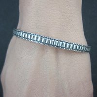 Vintage Sterling Silver Bangle Bracelet by Danecraft 7.25"