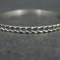 Vintage Sterling Silver Bangle Bracelet by Danecraft 7.5"