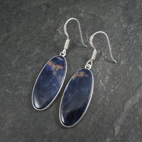 Simple Sterling Sodalite Earrings