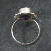 Sterling Silver Amethyst Ring Size 8 Estate Jewelry