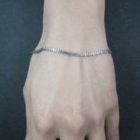 Dainty Sterling Chain Bracelet Italian Silver 7 Inches