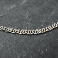 Dainty Sterling Chain Bracelet Italian Silver 7 Inches