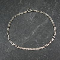 Dainty Sterling Chain Bracelet Italian Silver 7 Inches