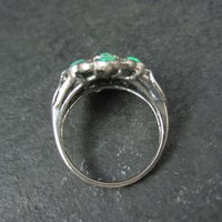 Sterling Silver Opal Flower Ring Size 7