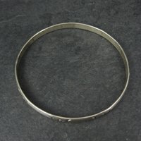Mexican Sterling Triple Moon Bangle Bracelet 7.75"